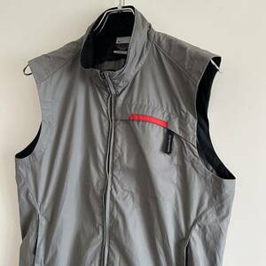 y2k NIKE ナイキ ジップアップ ベスト M CLIMA-FIT テック系 グレー 