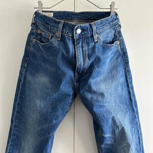 LEVI'S PREMIUM リーバイス プレミアム 505 ストレートジーンズ デニムパンツ 30 ストレッチ ユーズド加工 BIG E 古着