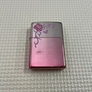 ジッポー ZIPPO ライター ミステリアスグラデーションピンク　バラ　蝶　13