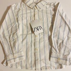 ZARA キッズ シャツ ストライプ 110 フォーマル ホワイト