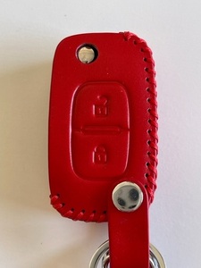  cow leather precisely Fit case Renault 2 button Kangoo Lutecia gran Kangoo mote.s clio Megane red color 2