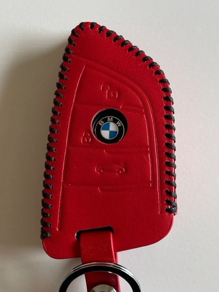 BMW Xタイプ GRスープラ 牛革ぴったりフィットケース Z4 GR supra GRスープラ スマートキーケース キーケース 赤色縫い糸黒 2