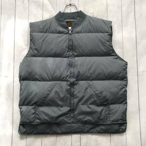 80s 90s Eddie Bauer エディーバウアー グースダウンベスト 黒タグ XL グレー