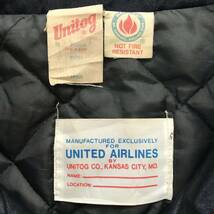 80s USA製 UNITED AIRLINES ユナイテッドエアライン 中綿 リフレクター ジャケット_画像7