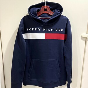 トミーヒルフィガー TOMMY HILFIGER パーカー プルオーバー 新品 ブランド メンズ 裏起毛 トレーナー 刺繍 ロゴ おしゃれ ネイビー 正規品