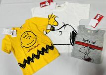 福袋3F1408*激安sale!!新品 こども服ベビー服 半袖Tシャツsize80　3枚★PEANUTS.スヌーピー(まとめ売り)_画像1