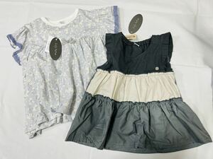 福袋3F1695*激安*sale!!新品 　半袖Tシャツsize90　2枚★Lulu tatan