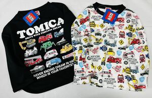 ★★★福袋3F1945*激安sale!!新品 こども服　長袖トレーナー+長袖Tシャツsize100 2枚★TOMYトミカ/プラレール