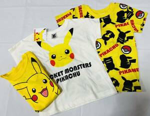 福袋3F1213*激安sale!!新品 こども服 　半袖Tシャツsize95　3枚★Pokemonポケモン/ポケットモンスター