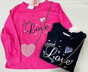 ★1545*激安sale!!新品 こども服 　長袖Tシャツsize130　1枚★LOVE POWERS