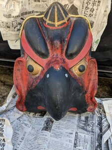 郷土玩具　烏天狗　　古い　骨董　特大　ビッグ　　天狗　　魔除け　　