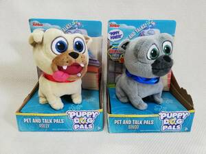 新品! ディズニー 「パグ・パグ・アドベンチャー」話すビンゴ&ローリーぬいぐるみセット Disney Puppy dog pals プレゼント クリスマス