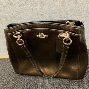 ◇【売り切り】COACH コーチ　ショルダーバッグ　ハンドバッグ 2WAY ラグジュアリー　クロスグレーン レザー ミネッタ クロスボディー