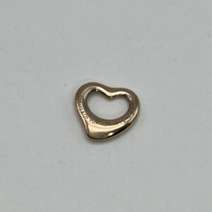 ☆【売り切り】Tiffany&Co.（ティファニー）オープンハート ペンダントトップ Au750 k18イエローゴールド 重量1.01g