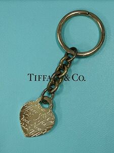 □【売り切り】Tiffany&Co.（ティファニー）ノーツハート キーリング ※箱、袋付き