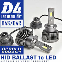 プレオカスタム D4S D4R LEDヘッドライト ロービーム 2個セット 8600LM 6000K ホワイト発光 12V L275/285F_画像1