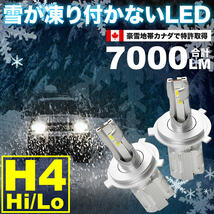 GP4 フィットハイブリッドRS 雪が凍り付かない H4（H/L） LEDヘッドライト 2個セット 12V 7000ルーメン 6500ケルビン_画像2