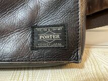 PORTER ポーター 吉田カバン ウエストバッグ ボディバッグ　アメイズ レザー 本革 ブラウン　茶色　AMAZE ショルダー　ショルダーバッグ_画像4