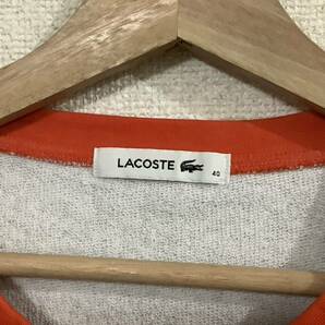 LACOSTE ラコステ 前Vスウェット 長袖カットソー マルチカラー セレクト メンズ 古着 トレーナーの画像3