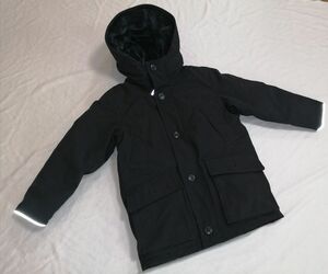 美品　Gap ギャップ　コート　上着　黒　120　男の子　ジャケット　6-7歳　フード付き　ジャケット　ブルゾン