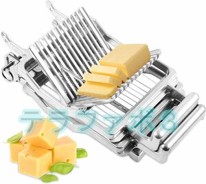 ステンレス製 チーズスライサー スライス厚み2cm チーズ/バター/豆腐/ゼリーカッター 操作簡単 家庭用 業務用