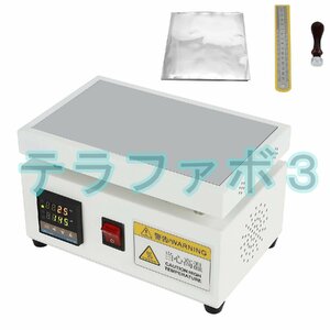 ホットプレート 12*20cm 工業用ホットヒーター 室温～300℃デジタル温度コントローラー PID制御 PCB基板 フィルム溶接セット付(12*20cm)