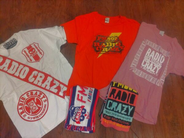 ● RADIO CRAZY ● Tシャツ3枚 + タオル2枚セット