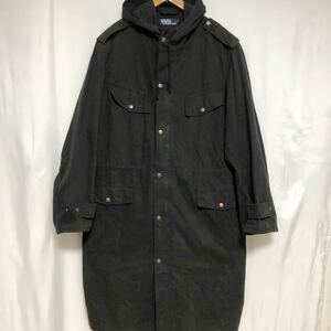 POLO by RALPH LAUREN ポロ バイ ラルフローレン ミリタリーコート モッズコート パーカー 90s vintage POLO ビンテージ ブラック 