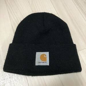 carhartt カーハート ニットキャップ ニット帽 ビーニー キャップ 黒 帽子 ブラック 90s vintage MADE IN USA アメリカ製