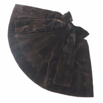 美品【 FUR Stiffany / 袖丈調整可 】￥1～ 高級毛皮 シェアードマスクラット ◆セミロングコート 86cm丈 Aライン/ダークブラウン ◆S971Y_画像7