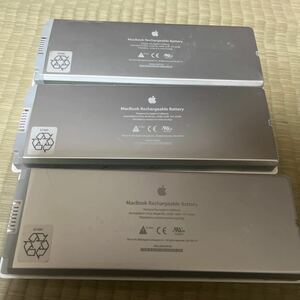 中古ジャンク　Apple純正バッテリー 3個セットA1185MacBook B01