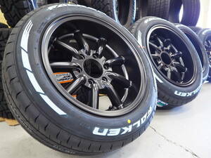 要オーバーフェンダー 深リム ファブレス FABULOUS BARONE MC-9 17inch 6H139.7 8.5J+19 ファルケン W11 215/60R17 ハイエース