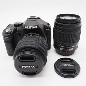 ■並品■ PENTAX ペンタックス デジタル一眼レフカメラ K-m ダブルズームキット K-mWZK