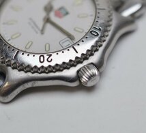 訳あり動作品 TAG Heuer セル プロフェッショナル デイト 腕時計 200M WG1112-0 白文字盤 クォーツ ※ベルト難 他 タグホイヤー_画像5