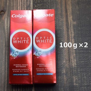 Colgate コルゲート オプティックホワイト プラスシャイン 100g 2個セット ホワイトニング 歯磨き粉 新パッケージ EXFOLIATING MINERAL