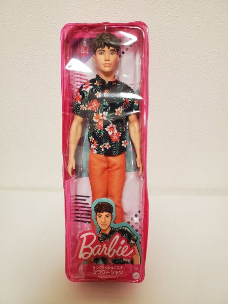 バービー(Barbie) ケンファッショニスタ フラワーシャツ【再利用可能ビニールバッグ】 【3才~】 HBV24