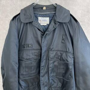 70s USA製 古着 BLAUER アメリカポリスマンジャケット デカTALONアルミジップ L相当