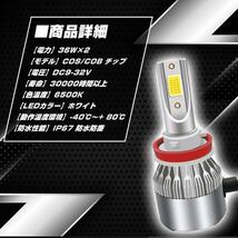 ヘッドライト HB3 LED ハイビーム 車 COB 電球 ホワイト 左右 2個_画像4