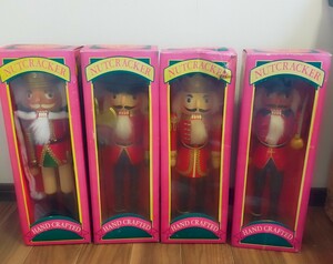 ☆送料込み☆アンティーク☆NUTCRACKER　くるみ割り人形　4体セット　ドイツ　民芸品 