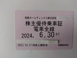 相鉄ホールディングス株式会社　株主優待乗車証　電車全線　送料無料