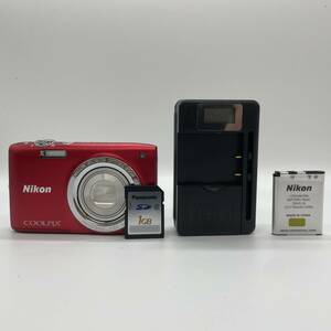 【簡易動作確認済】NIKON COOLPIX S2700 RED　コンデジ　デジカメ　デジタルカメラ　シャッター&フラッシュ動作OK