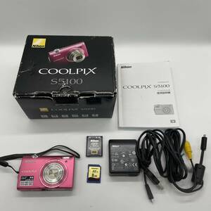 【簡易動作確認済】Nikon COOLPIX Style COOLPIX S5100 PINK コンデジ　デジカメ　デジタルカメラ　シャッター&フラッシュ動作OK