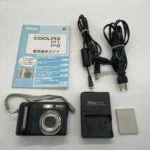 【簡易動作確認済】Nikon coolpix P1 BLACK　コンデジ　デジカメ　デジタルカメラ　シャッター&フラッシュ動作OK_画像1