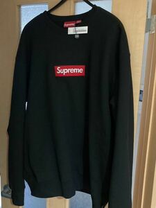 即日発送　Supreme Box Logo Crewneck Black XXLシュプリームボックスロゴ ボックスロゴ Crewneck クルーネック