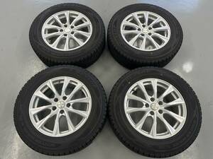 中古【ハリアーなど】17X7J +39 114.3/5H ダンロップ DUNLOP ウィンターマックス SJ8 225/65R17 SET 管理[20231214-007]