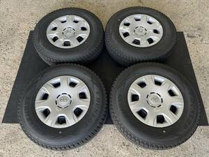 中古【200ハイエース】15X6J 139.7/6H ダンロップ DUNLOP ウィンターマックス SV01 195/80R15 107/105L LT SET 管理[20231221-001]