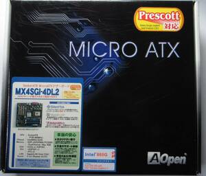 [MicroATXマザーボード] AOpen MX4SGI-4DL2 /送料無料 ジャンク 要修理箇所あり 2004 INTEL865G Socket478 DDR AGP オンボードグラフィック