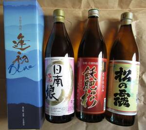 [芋焼酎] 宮崎 焼酎４本セット900ml 赤飫肥杉 逢初Blue 松の露 日南娘 /送料無料 宮崎県 飲み比べ