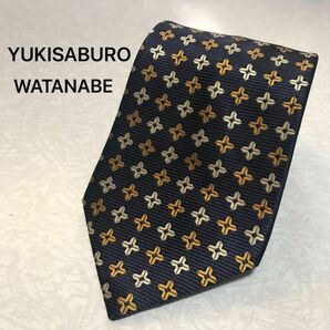 YUKISABURO WATANABE ユキサブロウワタナベ 花柄ネクタイ シルク 絹 ブランドネクタイ 日本製