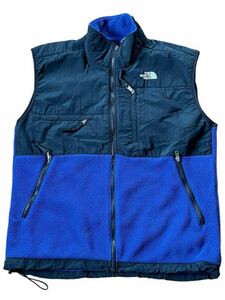 ●●THE NORTH FACE ノースフェイス フリースベスト L 黒x青●●